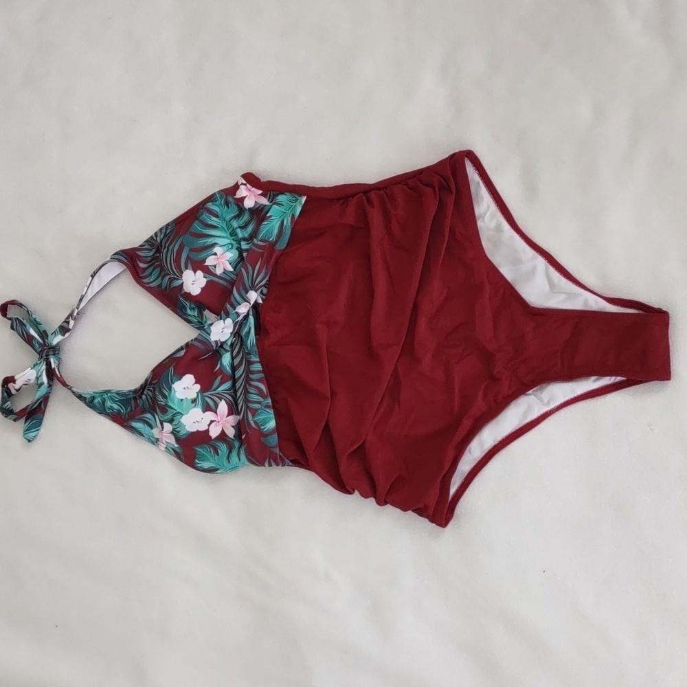 New Burgundy One Piece Size M